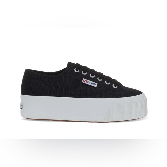 Superga Black and White Women's Sneakers - Picture 3 of 7